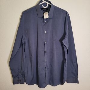 NWT John Varvatos blue button-down dress shirt size 16.5 34/35